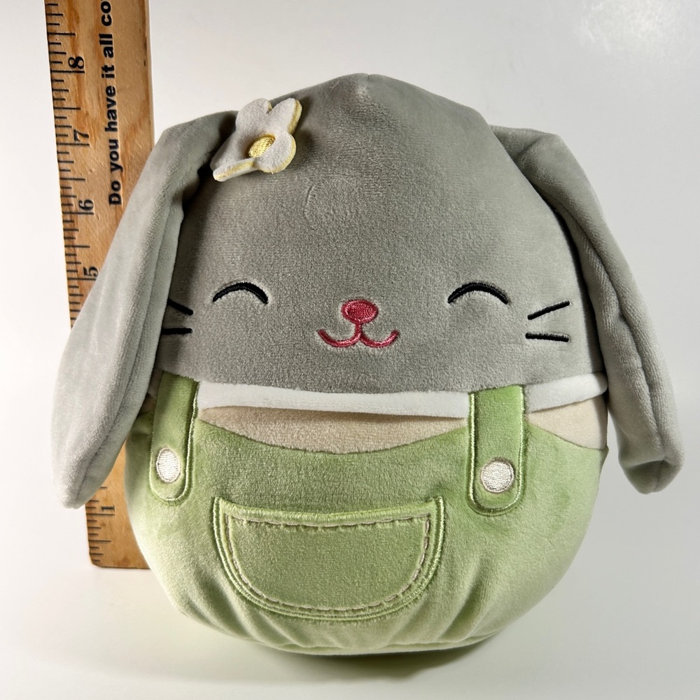 Squishmallows Blake the Bunny Rabbit in Overalls Easter 2024 Exclusive - Picture 6 of 8